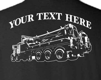 Heavy Rescue Rotator Tow Truck - Personalized Cotton T-shirt - #TR004