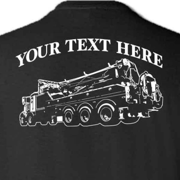 Heavy Rescue Rotator Tow Truck - Personalized Cotton T-shirt - #TR004