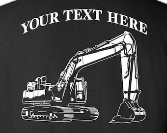 EXCAVATOR - Heavy Equipment - Personalized Custom Cotton T-shirt - #EQ001