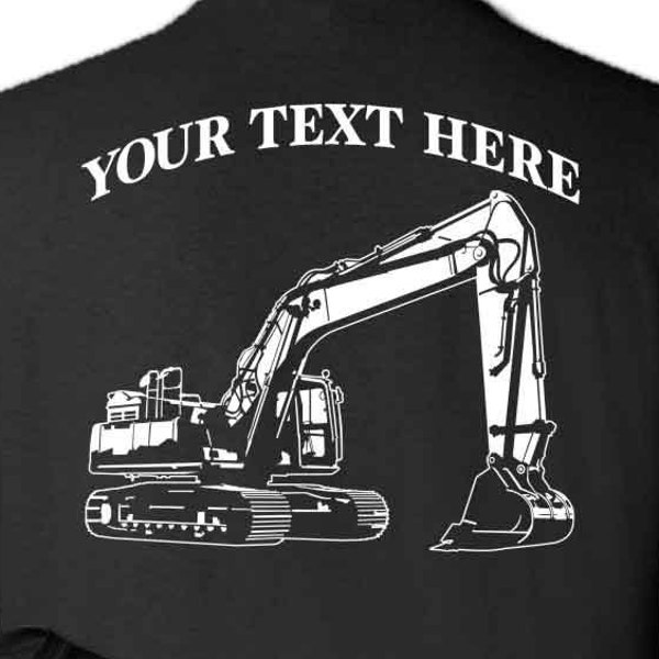 EXCAVATOR - Heavy Equipment - Personalized Custom Cotton T-shirt - #EQ001