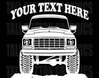 Bronco Bedside Brown 1992-1996 4x4 Decals for Ford F-Series F250 F350 Truck