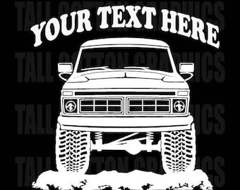 FORD F100 - F150 - F250 Truck  1973 - 1977  4x4 - Off Road Personalized Vinyl Decal -  #OR002