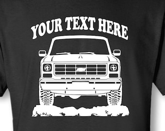 CHEVROLET CHEYENNE 1975 - 1976- 1977 - 4x4 - Off Road -  Personalized Cotton T-shirt - #TOR003