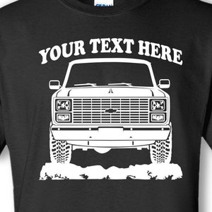 CHEVROLET BLAZER  SUBURBAN Chevy K10 K20 1983 1984  4x4 - Off Road - Personalized Cotton T-shirt - #TOR057