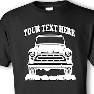 CHEVROLET - CHEVY  Apache Truck - 1957 -  Off Road - Personalized Cotton T-shirt - #TOR047