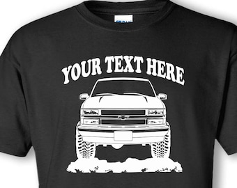 CHEVROLET SILVERADO Truck Mid 90's - 4x4 - Off Road - Personalized Cotton T-shirt - #TOR048