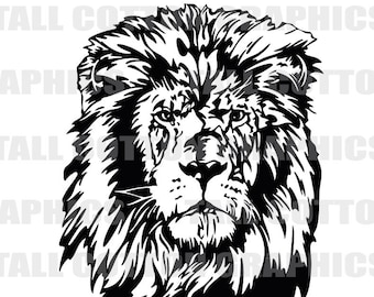LION HEAD Vinyl Decal Sticker decor #WL070