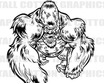 GORILLA Vinyl Decal Sticker decor #WL104
