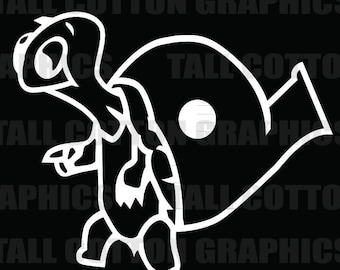 TURBO TURTLE catoon Vinyl Decal #BS041