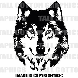 WOLF HEAD Vinyl Window Decal Sticker decor #WL012