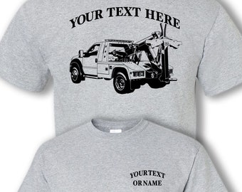 CHEVROLET Tow Wrecker Stinger Truck with Centron Renegade Tow Package - Personalized Custom Cotton T-shirt - #TR001