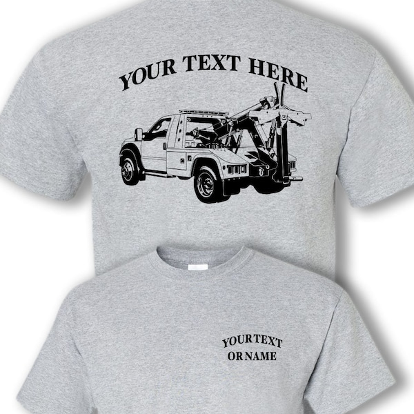 CHEVROLET Tow Wrecker Stinger Truck with Centron Renegade Tow Package - Personalized Custom Cotton T-shirt - #TR001