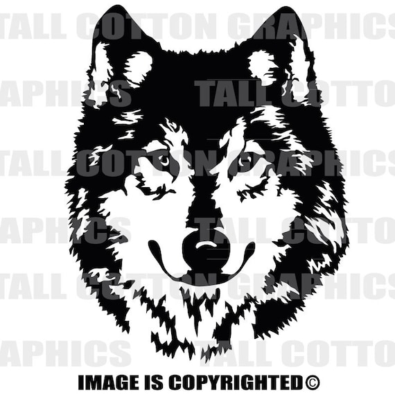 WOLF HEAD Vinyl Decal Sticker Decor WL012 Etsy