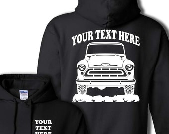 CHEVROLET CLASSIC APACHE 1957 Pickup Truck Pullover Hoodie! 50/50 cotton/polyester  - #HOR047