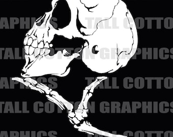 SKULL In HAND Vinyl Decal #SKL112