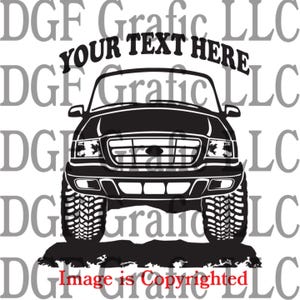 FORD RANGER TRUCK 1999 - 2000- 2001 -2002  - 2003 - 4x4 Offroad Personalized Vinyl Decal - #OR001