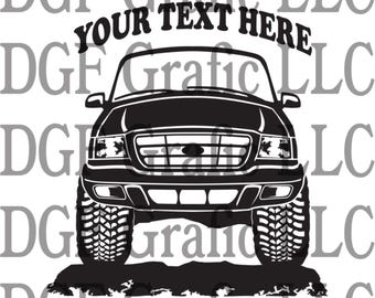 FORD RANGER TRUCK 1999 - 2000- 2001 -2002  - 2003 - 4x4 Offroad Personalized Vinyl Decal - #OR001