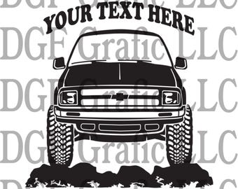 CHEVROLET - CHEVY - S-10 Truck  1994-1996 4x4 Offroad Personalized Vinyl Decal -  #OR013