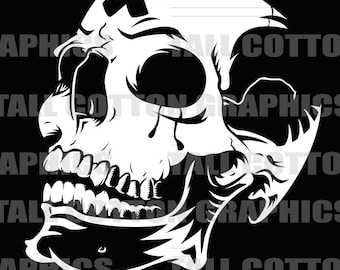 HUMAN SKULL Vinyl Decal #SKL001