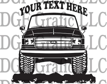 FORD BRONCO - F150 - F250 F350 - 1989 - 1990-1991- 4x4 - Off Road Personalized Vinyl Decal -  #OR010
