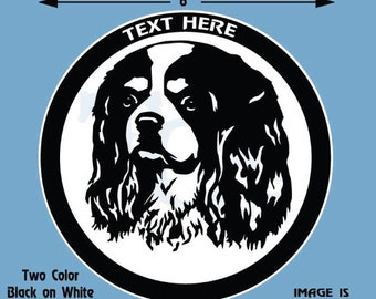 Cavalier King Charles Spaniel 2 Color Decal  - #DD029