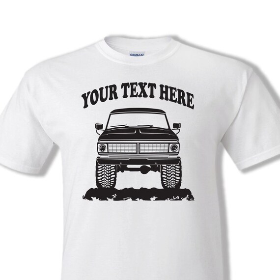 Ford F100 F150 F250 Ford Truck 1970 4x4 Off Road Personalized Cotton T Shirt Tor027