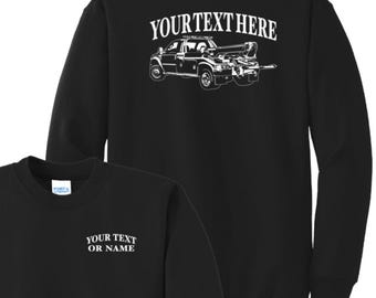 Tow Truck Crewneck Sweatshirt: Ford 550 Wrecker, Custom Name