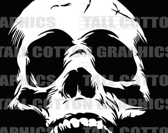 Human Skull Vinyl Decal #SKL008