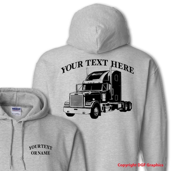 FREIGHTLINER CLASSIC Semi Truck Big Rig 18 Wheeler Semi Truck Personalized Custom Pullover Hoodie HBR003 Etsy Canada