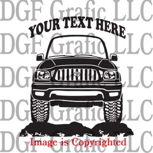 TOYOTA TACOMA / 2001-2004 - 4x4 Off Road Personalized Vinyl Decal -  #OR023