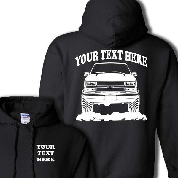 CHEVROLET SILVERADO Mid 1990'S 4X4 Offroad  Personalized  Pullover Hoodie! 50/50 cotton/polyester  - #HOR048