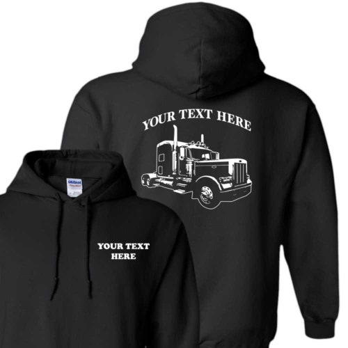 Peterbilt 389 Semi Truck Outline T-Shirt – Heavyweight Cotton Tee For Men & Women - View #11