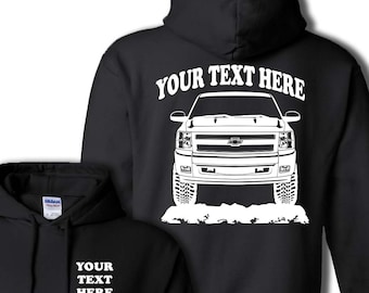 CHEVROLET SILVERADO 2007 - 2013 4X4 Offroad  Personalized  Pullover Hoodie! 50/50 cotton/polyester  - #HOR067