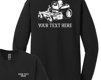 LANDSCAPING ZERO TURN Mower - Personalized Custom Cotton T-shirt - #JB034LS