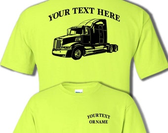 WESTERN STAR 5700 Semi Truck - Big Rig - 18 Wheeler - Personalized Custom Cotton T-shirt - #BR013