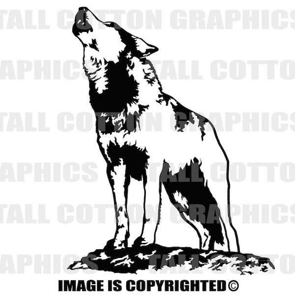 Howling Wolf Decal Etsy