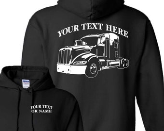 Peterbilt 385 Semi Truck Custom Hoodie: Custom Big Rig Pullover