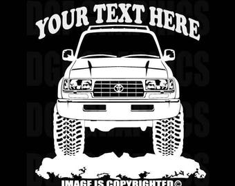 TOYOTA FJ80 Land Cruiser SUV  - 4x4 Off Road Personalized Vinyl Window Decal -  #OR059