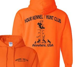 HUNT CLUB or KENNEL Personalized Hooded Sweatshirt - #HTS064