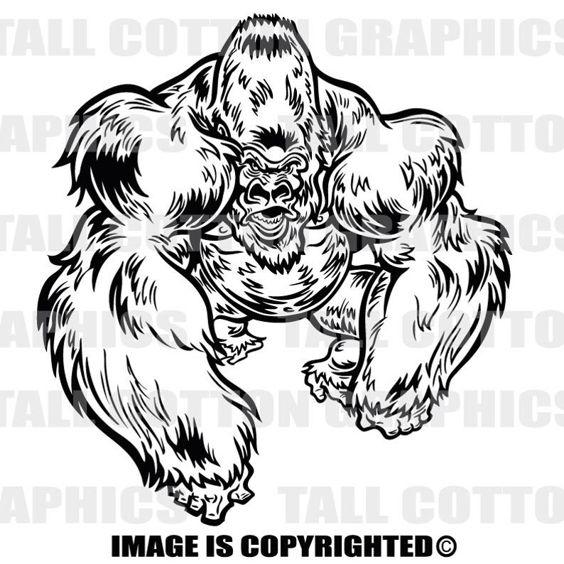 GORILLA Vinyl Decal Sticker Decor WL104 Etsy