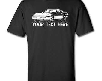 CHEVROLET CORVETTE C4  Car with Personalization on Cotton T-shirt  - TCR050
