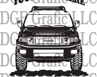 TOYOTA - FJ40 - CRUISER / 2007-2014 4x4 Off road Personalized Vinyl Window Decal -  #OR072