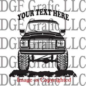 FORD BRONCO - F150 - F250 F350  Truck   1978 4x4 Offroad Personalized Vinyl Decal -  #OR004