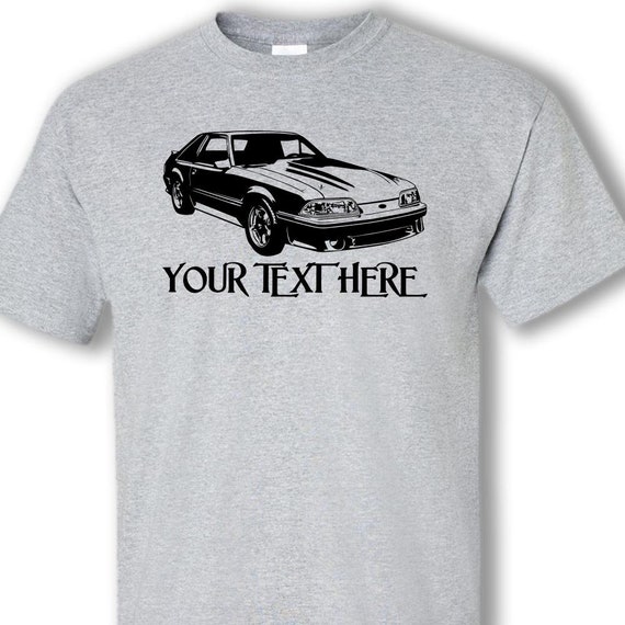 79-93 Ford Fox Body Mustang 5.0 T-shirt 100/% Cotton Preshrunk