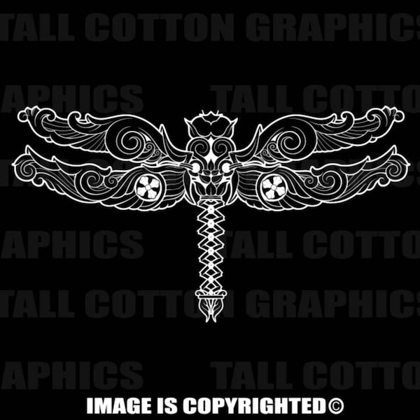 Art Deco dragonfly Vinyl Decal  - #BS086