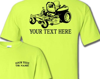 LANDSCAPING ZERO TURN Mower - Personalized Custom Cotton T-shirt - #JB034