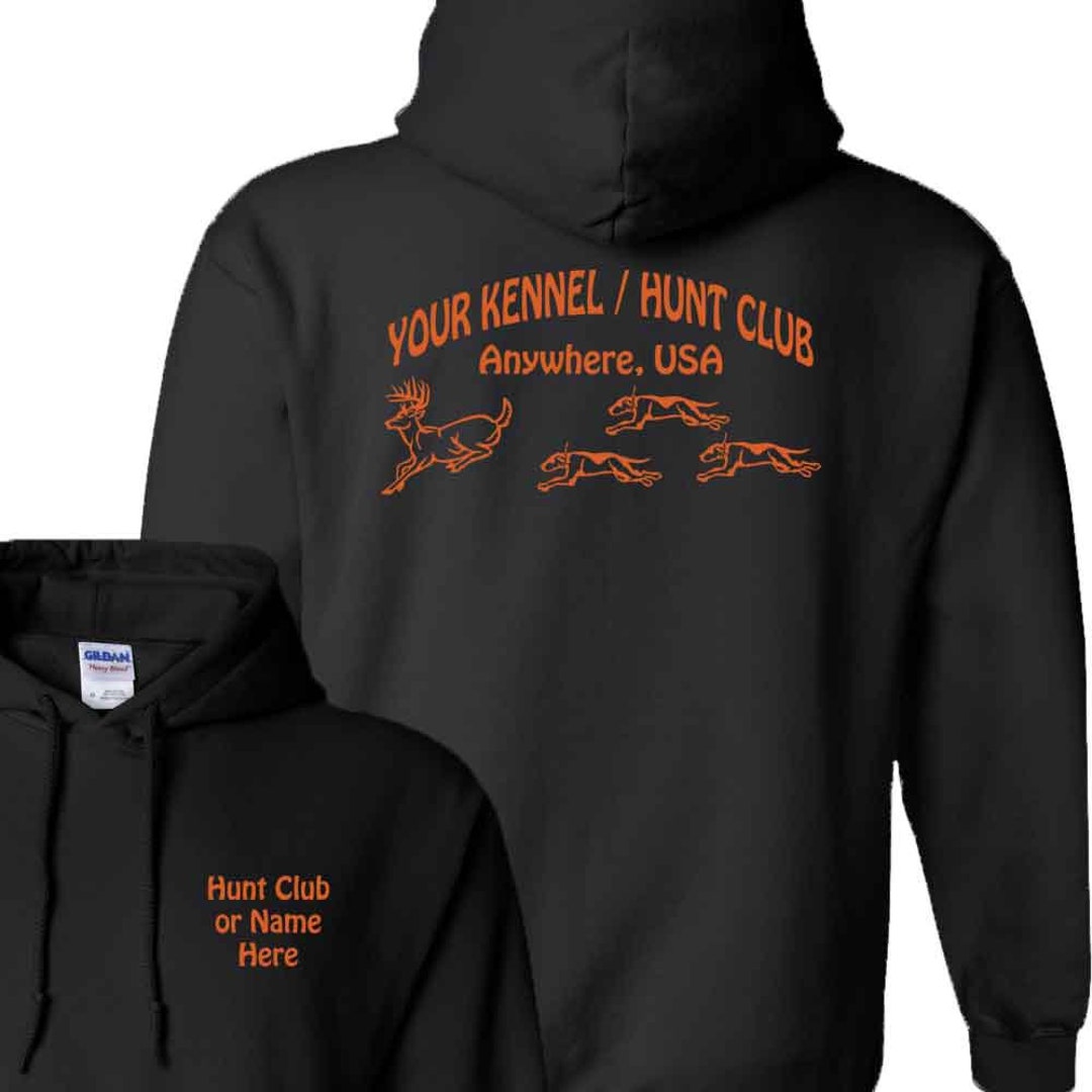 HUNT CLUB or KENNEL Personalized Hooded Sweatshirt - #HTS023 - Etsy