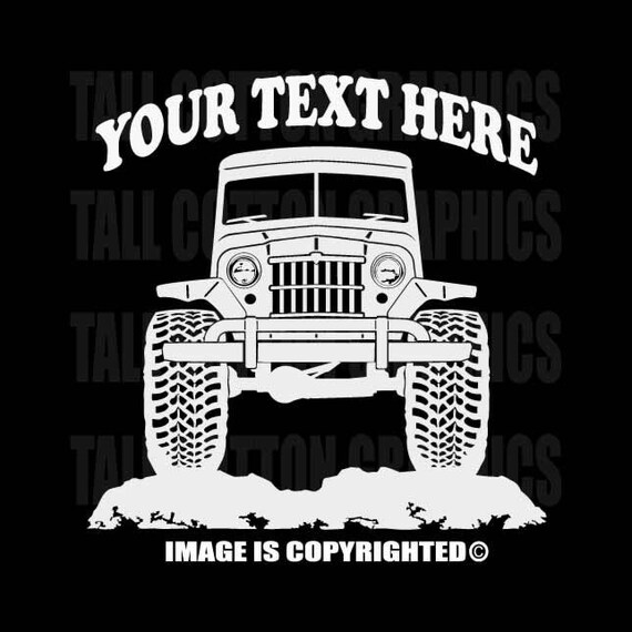 WILLYS OVERLAND JEEP WAGON 1950-1958 PERSONALIZED T-SHIRT #OR026