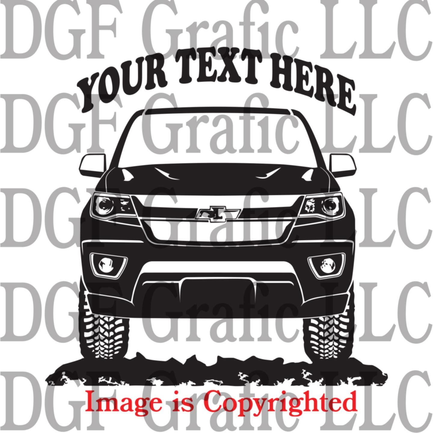Chevy Colorado Clip Art Silhouette Pickup Pick Up Truck Black And