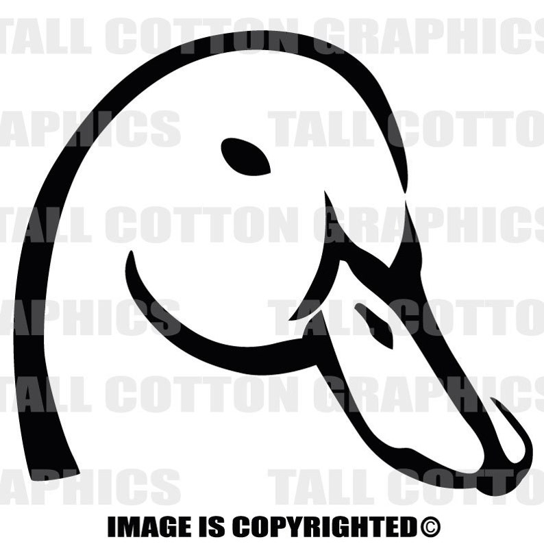 GREAT DUCKS UNLIMITED Alternative Duck Head Vinyl Decal Etsy